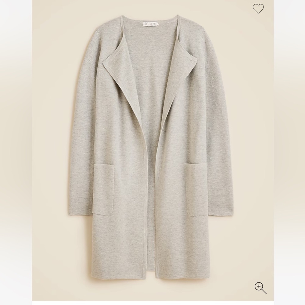 J. Crew Juliette Collarless Sweater - Cardigan Sz Small